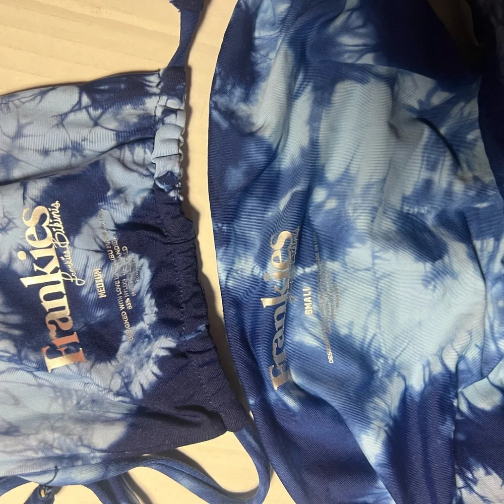 Blue Tie-Dye Bikini Set